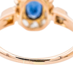 Bague Pompadour Or rose Saphir - Castafiore