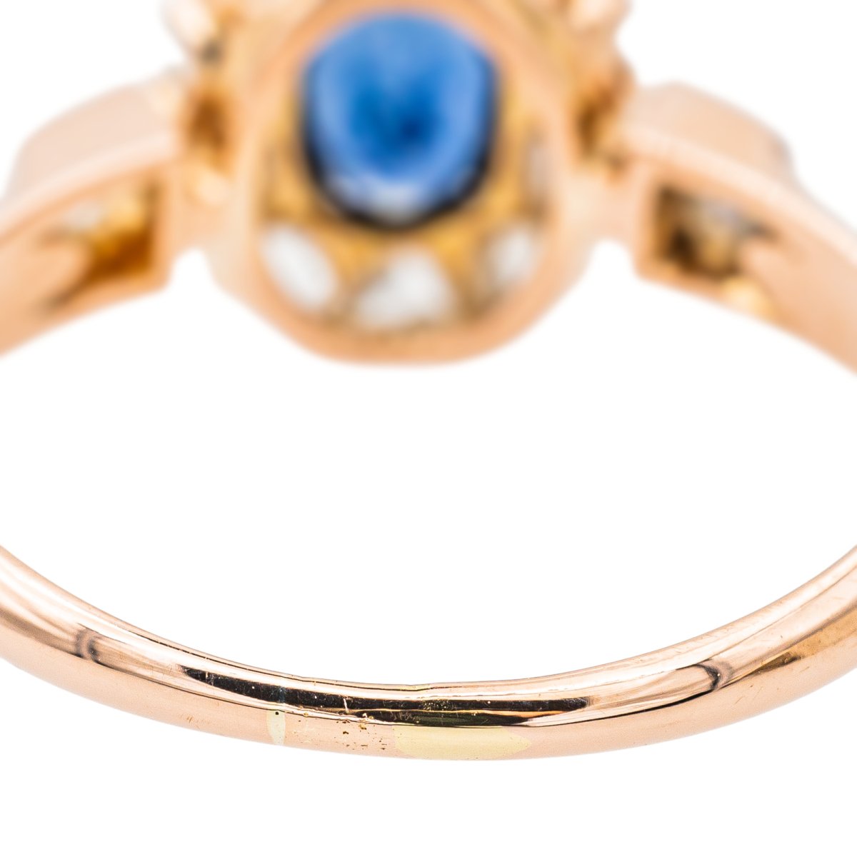 Bague Pompadour Or rose Saphir - Castafiore