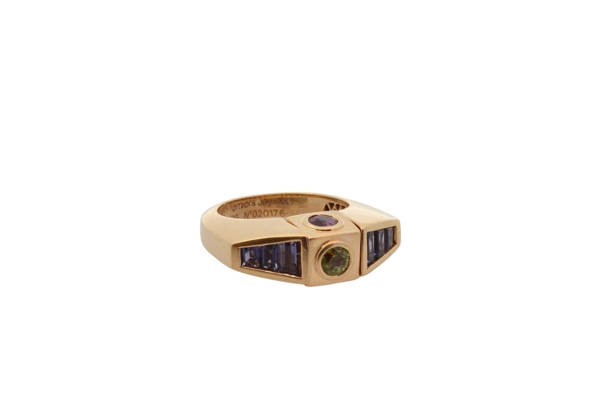 Bague PREMIERS JOYAUX Octavia en or 18k améthyste, citrine, péridot et tanzanite - Castafiore