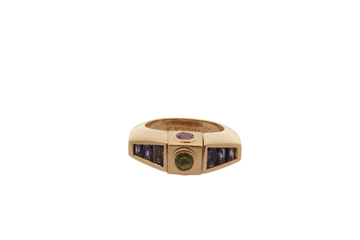 Bague PREMIERS JOYAUX Octavia en or 18k améthyste, citrine, péridot et tanzanite - Castafiore