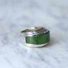 Bague Puiforcat par André Vassort Jade sur Or et Argent - Castafiore