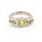 Bague QUINTETO en or jaune, argent et diamants - Castafiore