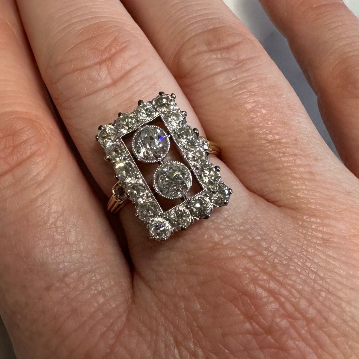 Ring rectangle diamonds