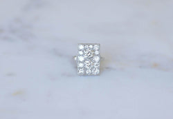 Bague Rectangulaire Art Déco Diamants 3,50 Cts - Castafiore