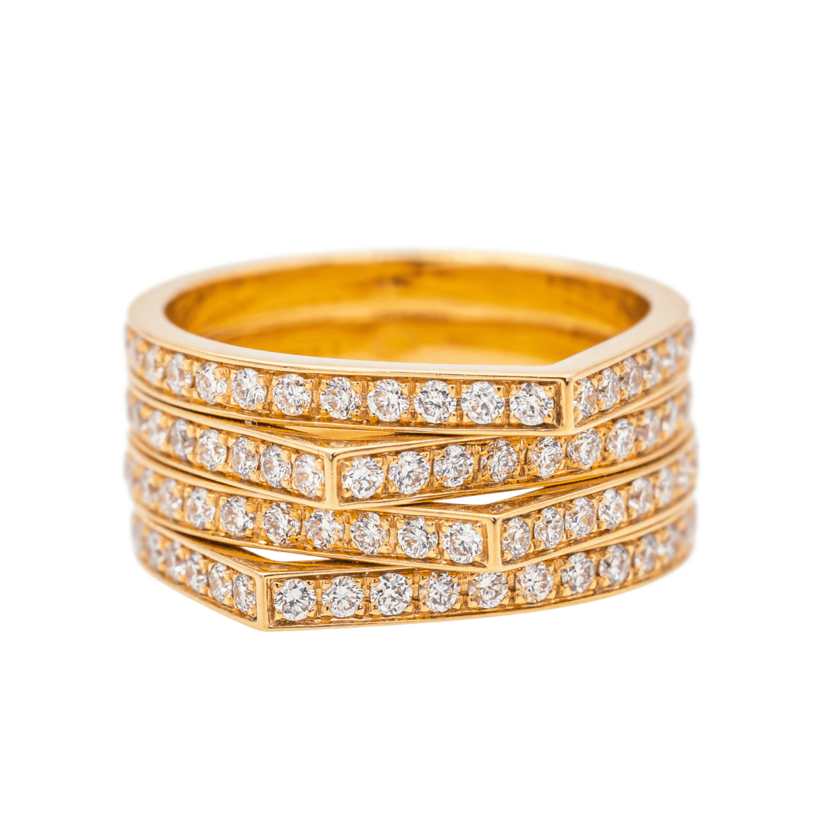 Bague REPOSSI "Antifer" en or rose et diamants - Castafiore