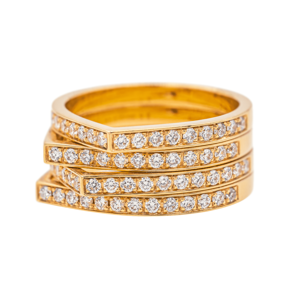 Bague REPOSSI "Antifer" en or rose et diamants - Castafiore