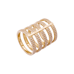 Bague REPOSSI "Berbère" en or rose et diamants - Castafiore