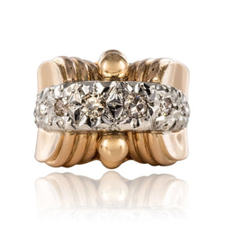 Bague rétro ancienne diamants - Castafiore