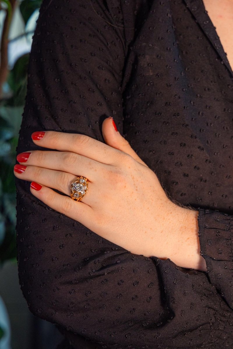 Bague Rétro Or blanc Diamant - Castafiore
