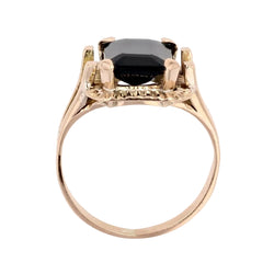 Bague rétro tourmaline indigolite en or - Castafiore