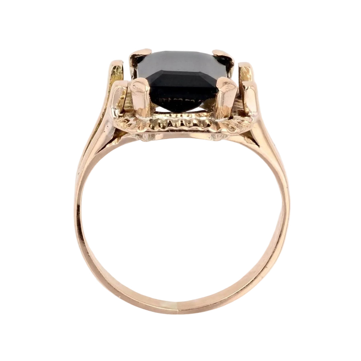 Bague rétro tourmaline indigolite en or - Castafiore