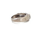 BAGUE RIVIERE DES ANNEES 40, DIAMANTS ET OR BLANC - Castafiore