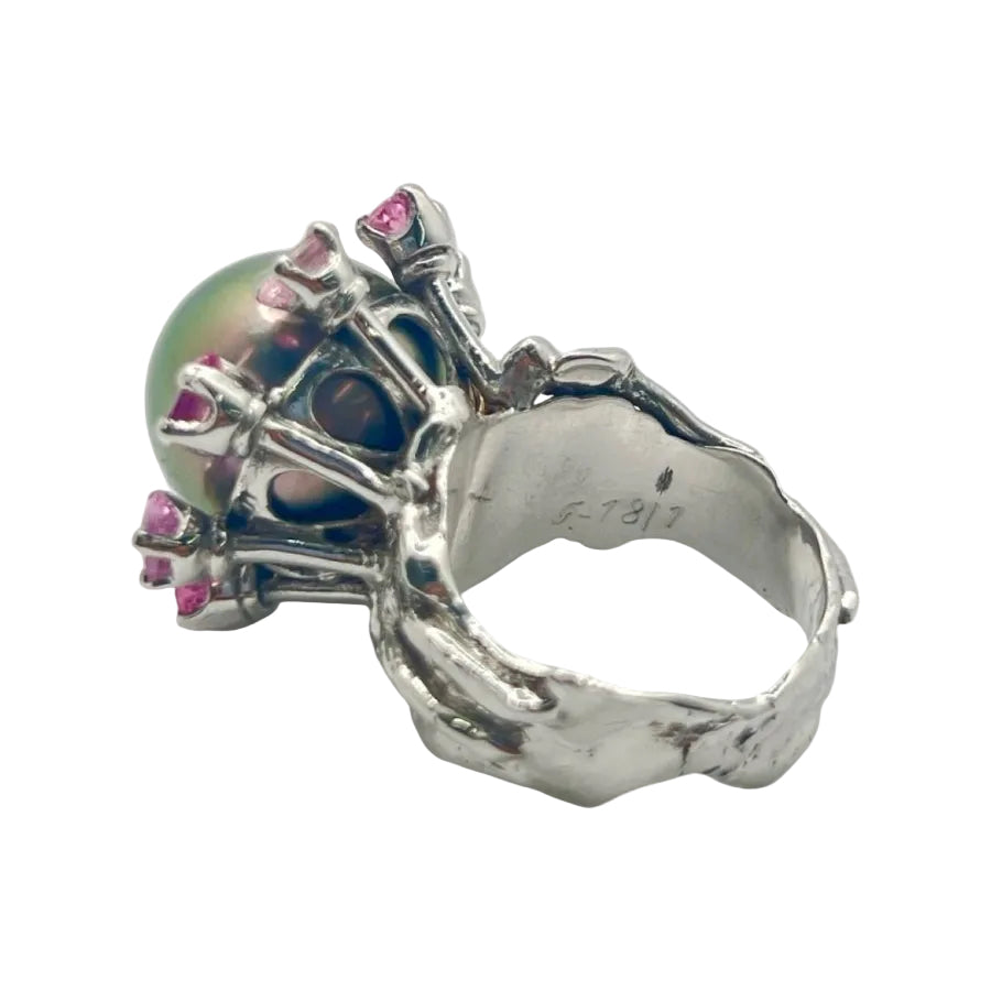 Bague ROLAND SCHAD en or blanc perle - Castafiore