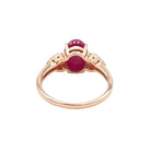 Bague rubis cabochon et grenats - Castafiore