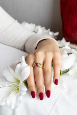 Bague Rubis Diamant - Castafiore