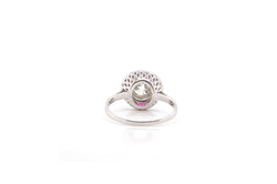 Bague rubis et diamants en or blanc 18k - Castafiore