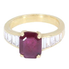 Bague rubis et diamants en or jaune - Castafiore