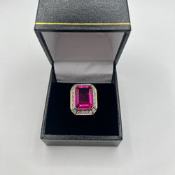 Bague Rubis synthétique en or jaune - Castafiore