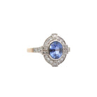 Bague saphir 1,63cts et diamants en or et platine - Castafiore