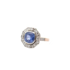 Bague saphir 3,05cts et diamants en or et platine - Castafiore