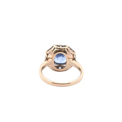 Bague saphir 3,05cts et diamants en or et platine - Castafiore