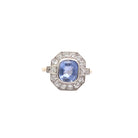 Bague saphir de 2,18cts et diamants en or et platine - Castafiore