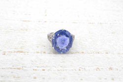 Bague saphir de Ceylan de 18,47 carats en platine - Castafiore