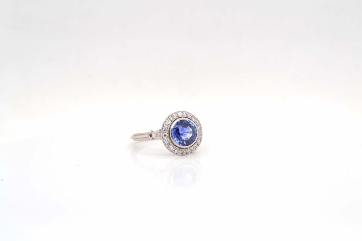Bague saphir de Ceylan de 1,86 carats - Castafiore