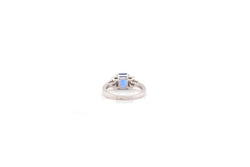 Bague saphir diamants en platine - Castafiore