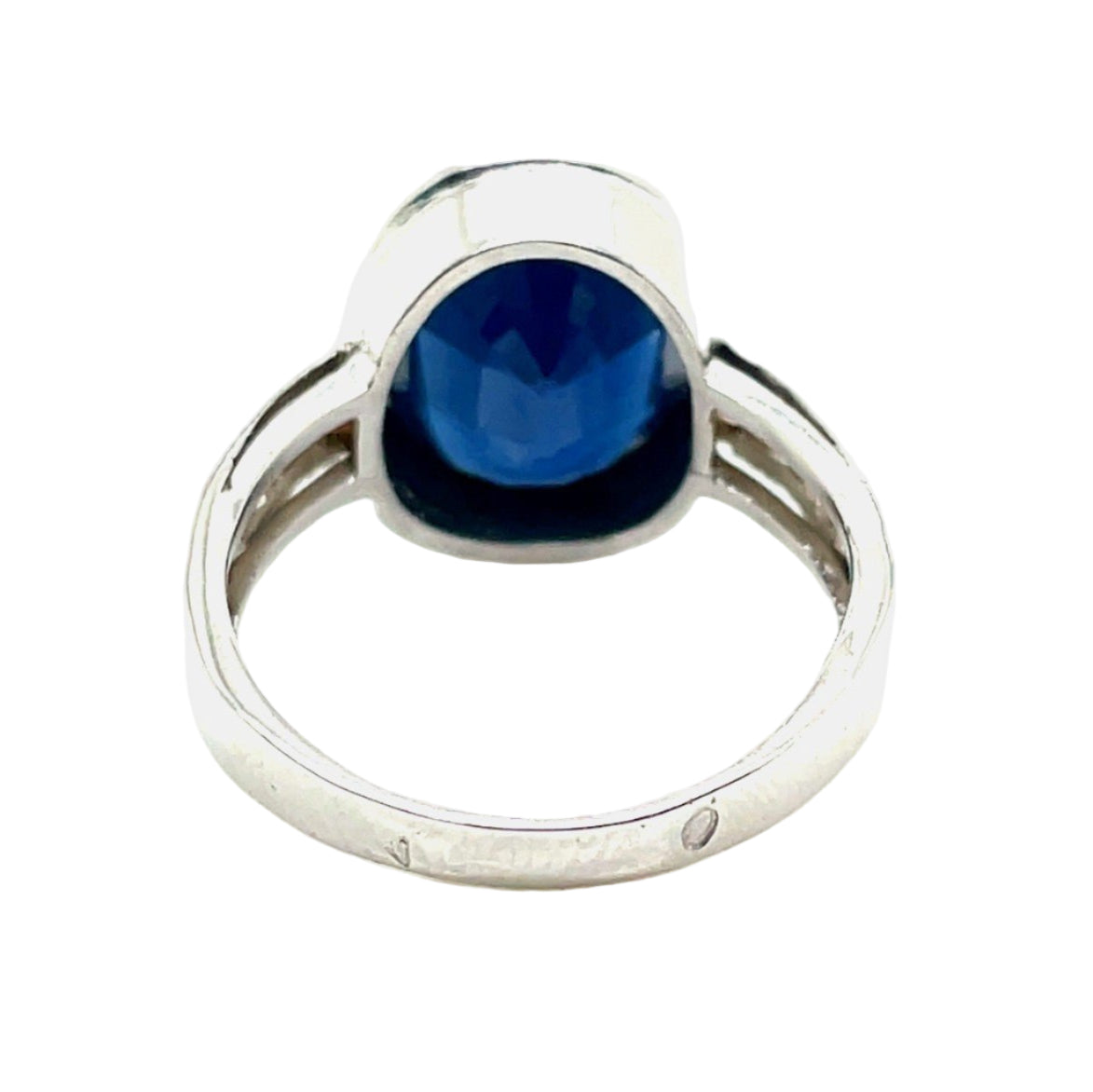 Bague Saphir diamants princesse en or blanc - Castafiore