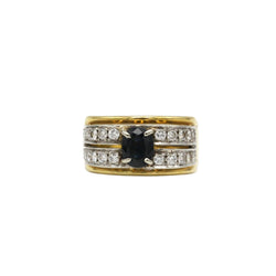 Bague Saphir en or jaune et blanc - Castafiore