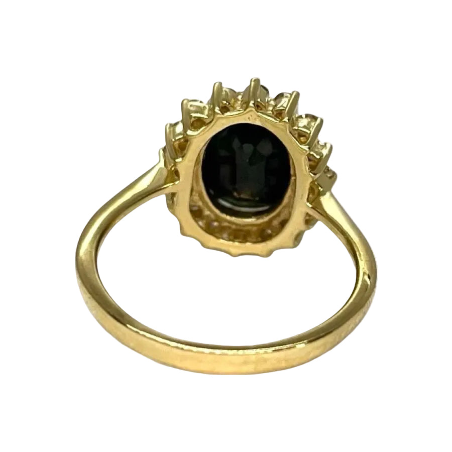 Bague Saphir en or jaune et diamants - Castafiore
