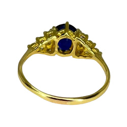Bague Saphir en or jaune et diamants - Castafiore