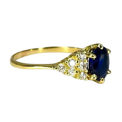 Bague Saphir en or jaune et diamants - Castafiore