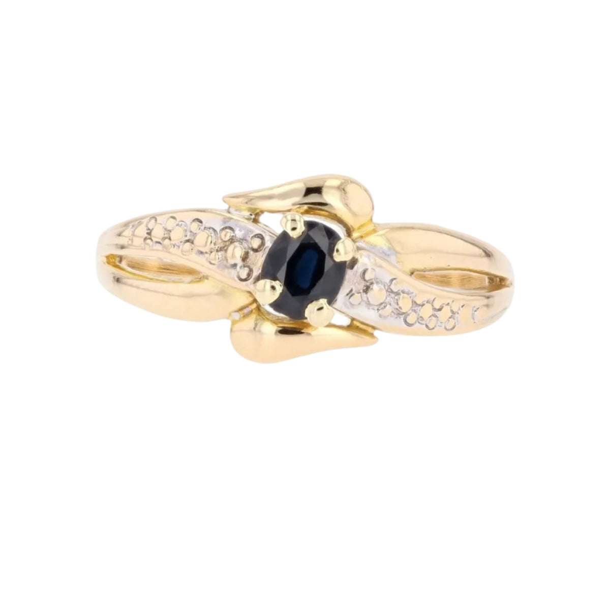 Bague saphir en or jaune et or blanc - Castafiore