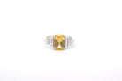 Bague saphir jaune 2 cts et diamants - Castafiore