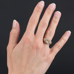 Bague saphir jaune et diamants or jaune - Castafiore