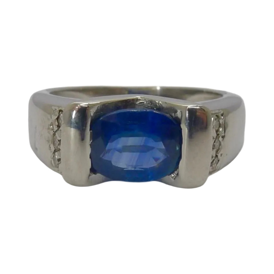 Bague Saphir non - chauffé en or blanc - Castafiore