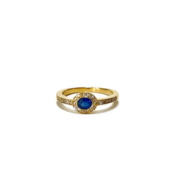 Bague saphir ovale - Castafiore