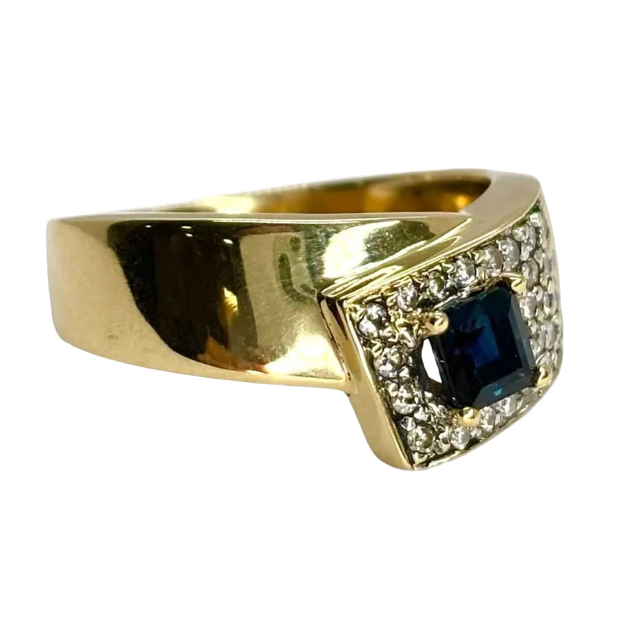 Bague Saphir princesse en or jaune - Castafiore