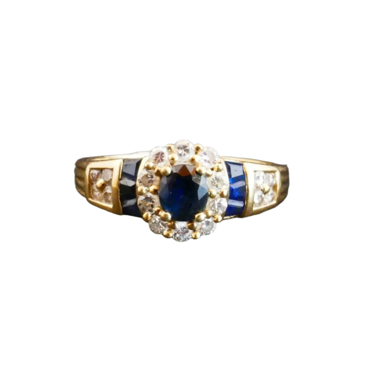 Bague Saphirs Et Diamants, Or 18 Carats - Castafiore