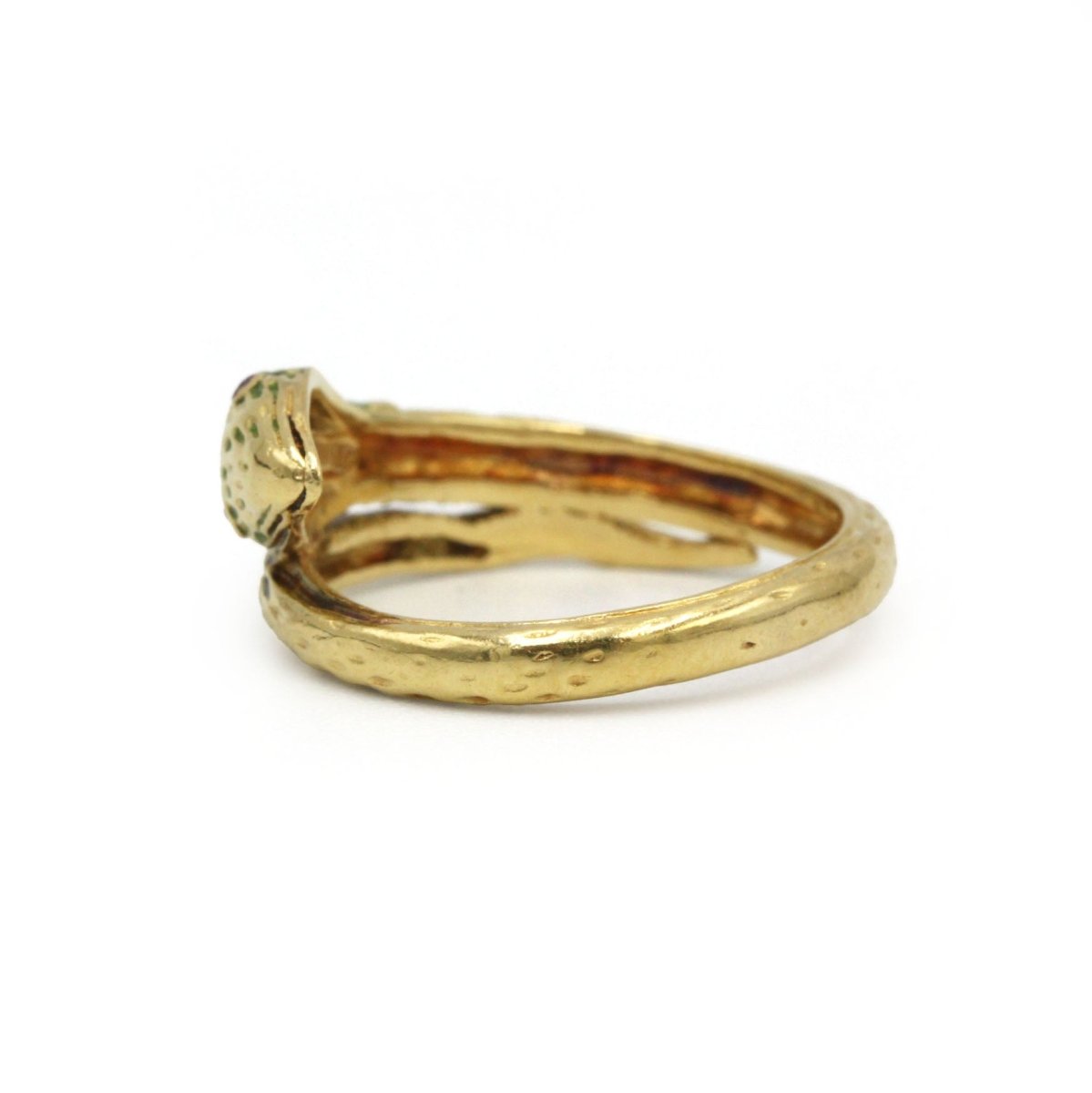 Bague Serpent en or jaune et rubis - Castafiore