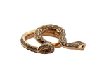 Bague Serpent en or rose, rubis et diamant - Castafiore