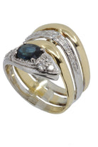 BAGUE SERPENT SAPHIR ET DIAMANTS - Castafiore