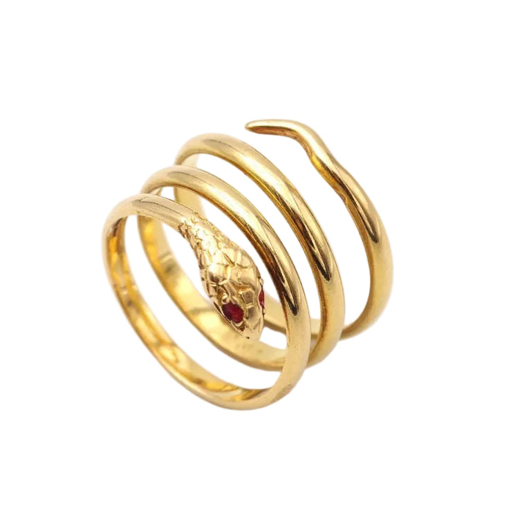 Bague serpent vintage en or - Castafiore