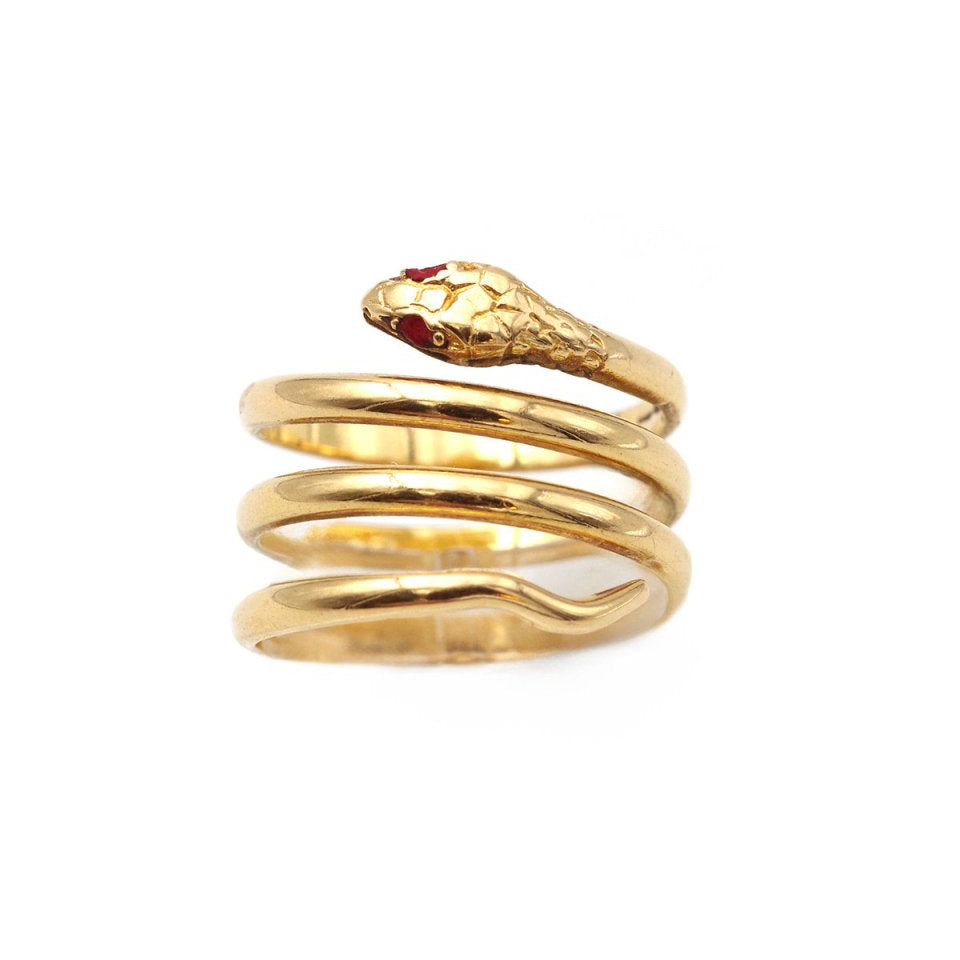 Bague serpent vintage en or - Castafiore