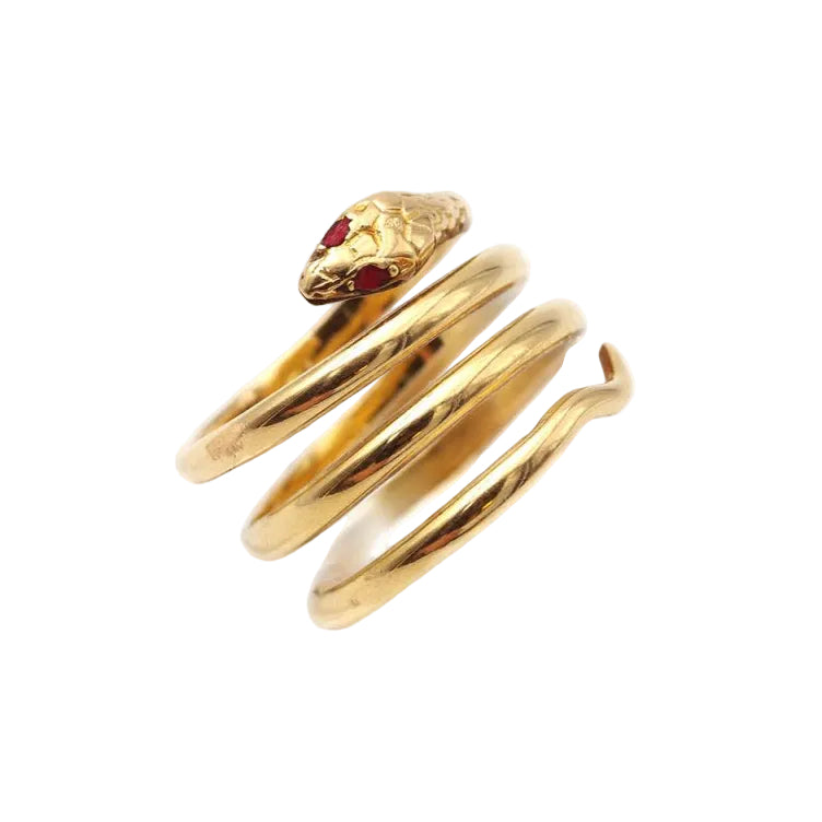 Bague serpent vintage en or - Castafiore