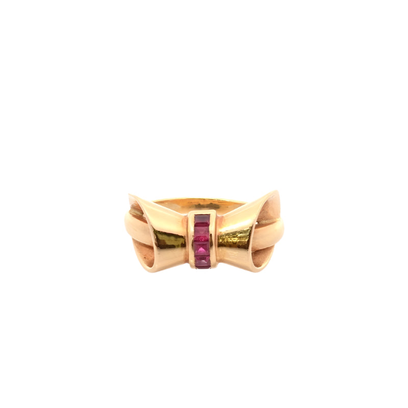 Bague signée Mellerio or et rubis - Castafiore