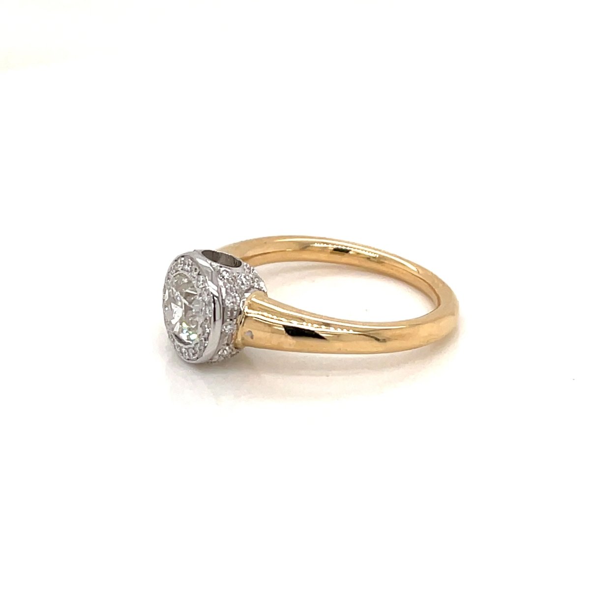 Bague solitaire à diamant coussin de 1 carat certifiée IGI - Castafiore