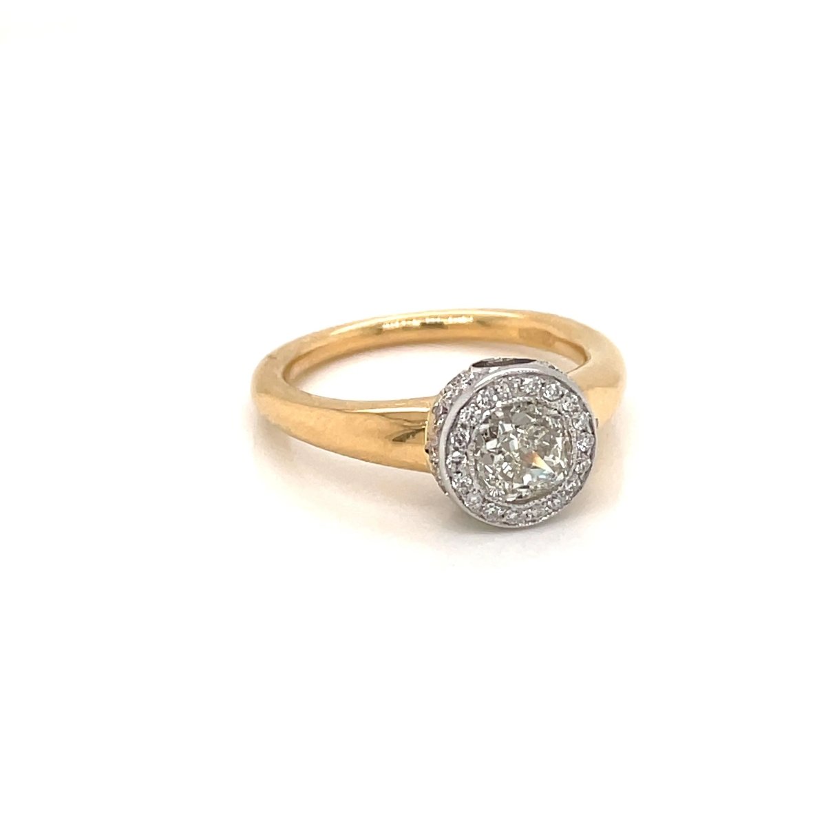 Bague solitaire à diamant coussin de 1 carat certifiée IGI - Castafiore